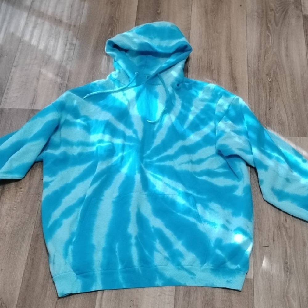 Blue Tie-Dye  Hoodie Sweater